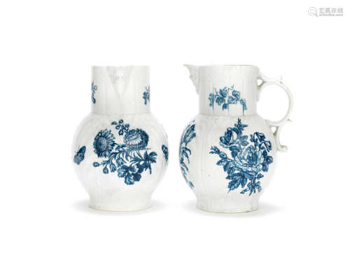 Two Worcester mask jugs, circa 1770