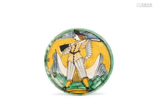 A Montelupo maiolica dish, late 17th or early 18th century