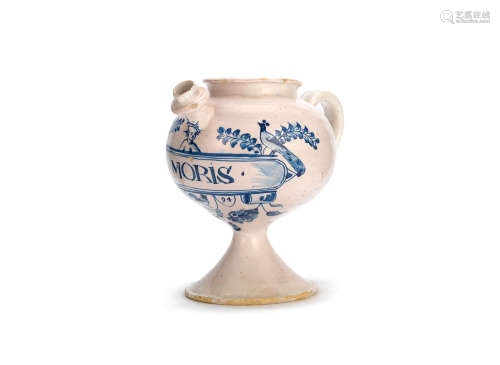 A London delftware apothecary syrup jar, dated 1694