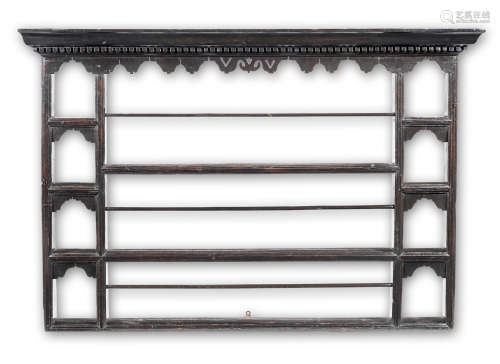 A George III stained-pine 'delft'-rack, circa 1780
