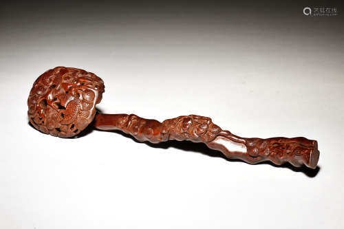 BAMBOO CARVED RUYI SCEPTER