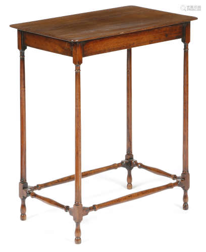 A mahogany spider leg occasional table, with turned legs united by peripheral stretchers, 67.4cm