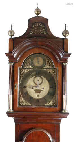 A George III mahogany longcase clock by William Smith of London, the eight day brass movement with