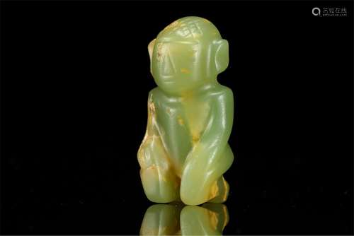 CHINESE JADE KNEELING FIGURE