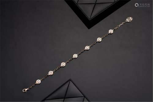 CARTIER SEVEN DIAMOND 18K ROSE GOLD BRACELET