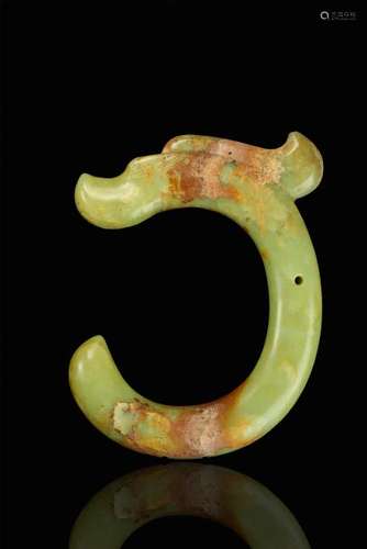 CHINESE JADE DRAGON CIRCLE HONGSHAN PERIOD