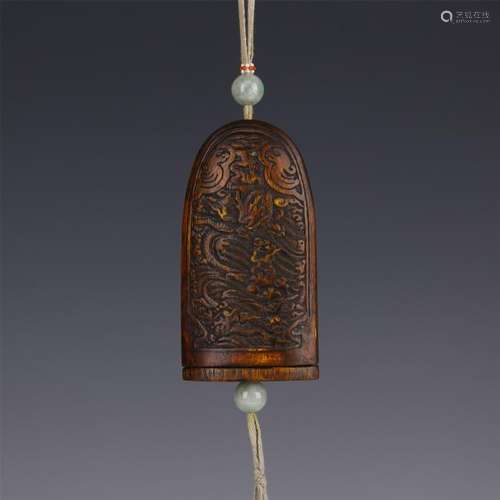 CHINESE AGALWOOD CARVED INCENSE CAGE