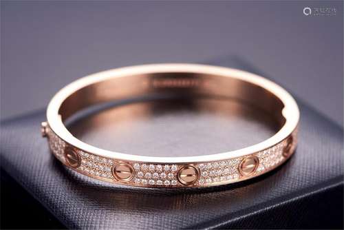 CARTIER 18K ROSE GOLD DIAMOND BRACELET