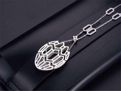 BVLGARI SERPENTI 18K WHITE GOLD DIAMOND NECKLACE