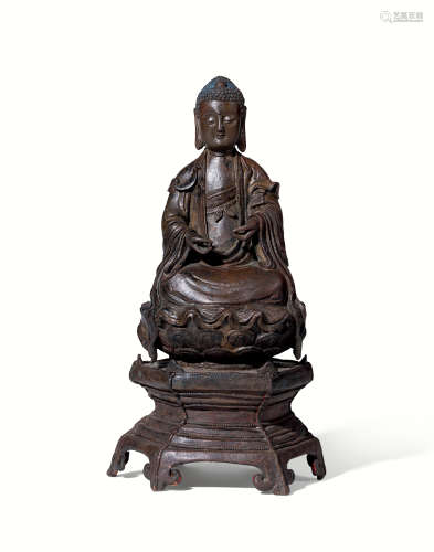 明 铜雕释迦牟尼佛坐像