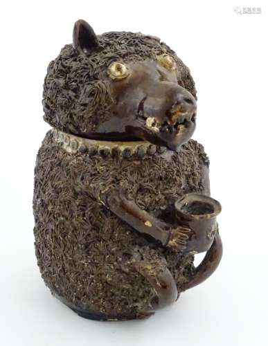 Nottingham Bear - A salt-glazed stoneware jug/pot in the form of a brown bear.
