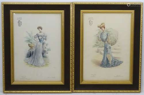 French Fashion Prints, A pair of coloured lithographs, ' La Mode Artistique ',