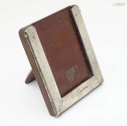 A silver photograph frame / date card holder hallmarked Chester 1910 maker RG 3 1/2