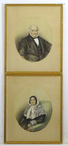 Indistinctly signed Victorian Portrait School, Circa 1880 ,Watercolour and gouache ,