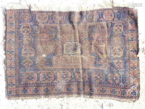 Rug / carpet : An old hand made flat weave Prayer Mat ,