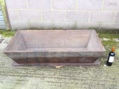 Salvage , Garden and Architectural: a 19thc wooden planter , formerly an elm Dough bin,