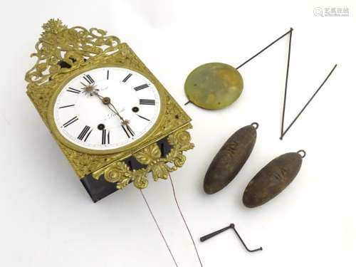 'Biard Neveu a Doudeville': a continental 8 day wall clock , striking on a bell ,