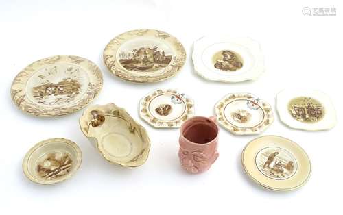 Militaria : A collection of ten Grimwades / Royal Winton WWI / World War 1 commemorative ceramics