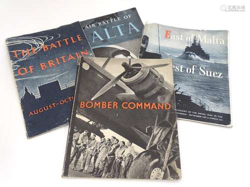 Militaria: Four WWII / World War 2 HM Stationery Office publications, comprising 'Bomber Command',