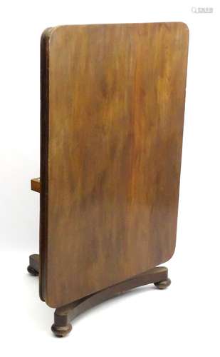 A mid 19thC mahogany tilt top breakfast table,