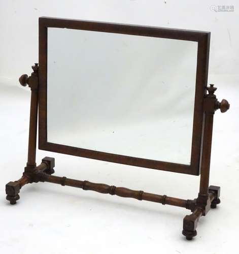 A Regency mahogany toilet mirror,