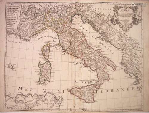 Carte 1772: «L'ITALIE, dressée sur les observation...