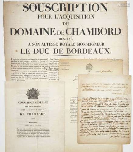 (HENRI V) LE COMTE DE CHAMBORD et LE CHÂTEAU DE CH...