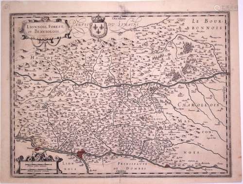 Carte XVIIe s.: LYONNAIS, FOREST, BEAUJOLAIS «Lion...