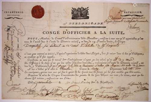 MANCHE Pièce signée DELARUE (Louis Michel