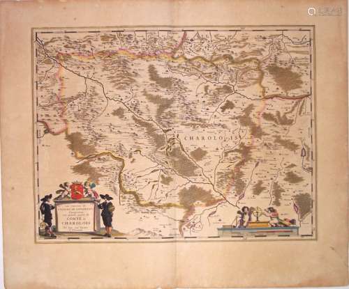 Carte XVIIe s.: Comté de CHAROLAIS. «Les environs ...