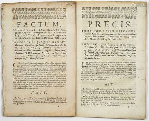 (HAUTE GARONNE.) 2 Imprimés de procès (vers 1739.)...