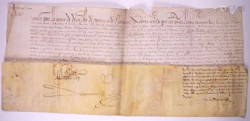 GUYENNE. 1615. Lettre Royale à l'en tête de «LOUIS...