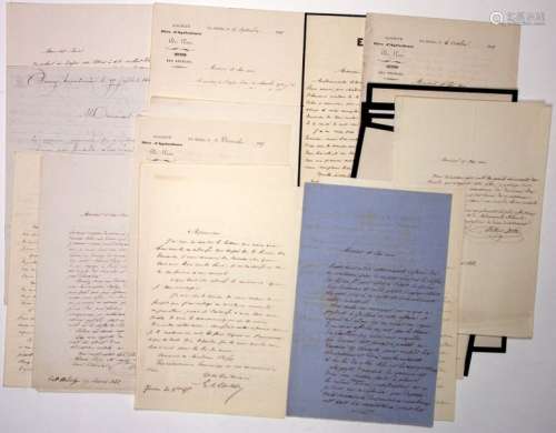 (EURE) Correspondance de 37 Lettres autographes si...