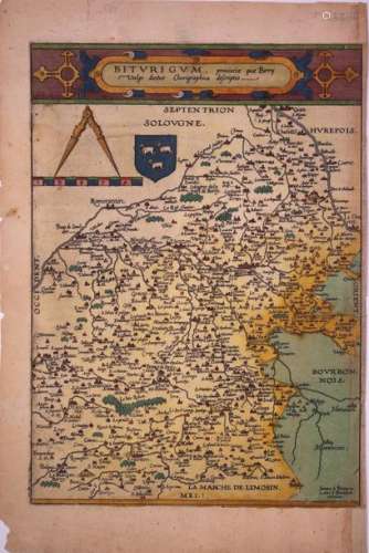 Carte XVIe s.: Province du BERRY. BITURIGES.
