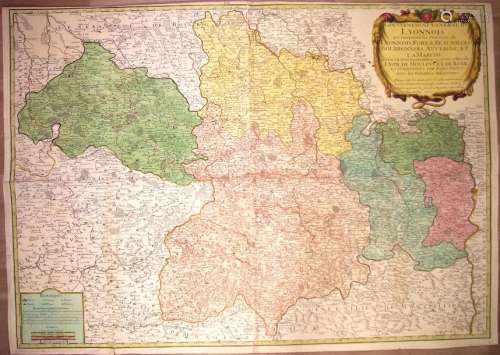 Carte de 1721: «Gouvernement général du LYONNOIS q...