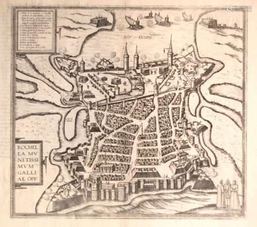 CHARENTE MARITIME. Gravure du 1574 de la Ville de ...