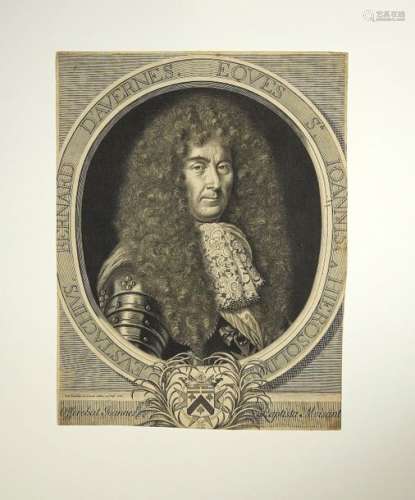 GRAVURE: Eustache Bernard d'AVERNES Lieutenant Gén...