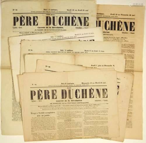 LE PÈRE DUCHÈNE. 1871 Ensemble de 8 journaux 