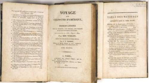 ÉTATS UNIS D'AMÉRIQUE. 1822. 2 volumes: «VOYAGE AU...