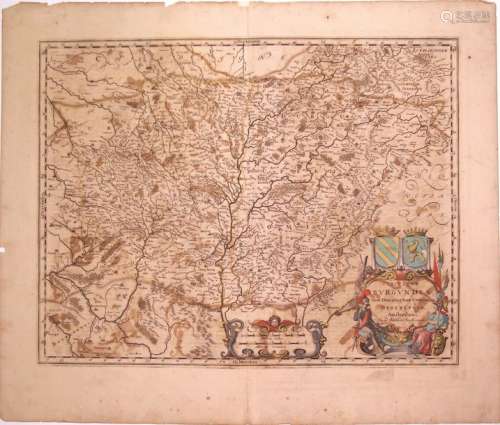 Carte XVIIe s.: BOURGOGNE. Burgondie. «Utriusque B...