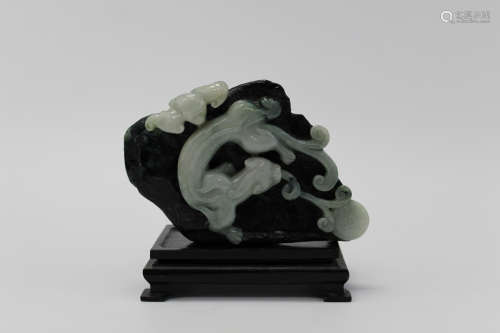 Chinese carved jade boulder