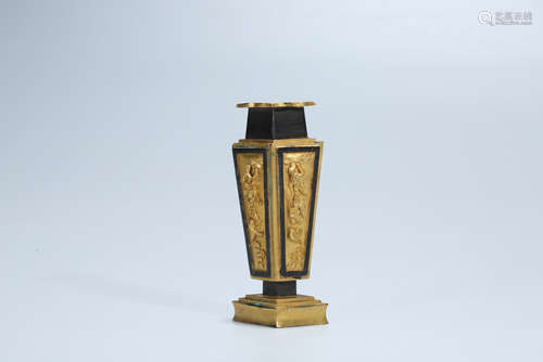 Chinese gilt bronze incense holder.