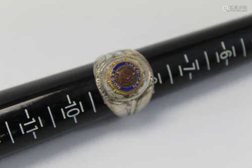 Sterling silver American Legion ring