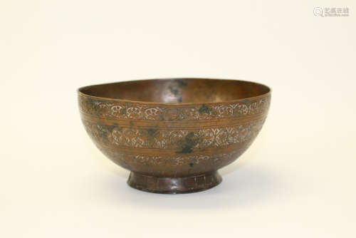 Antique Indian brass bowl.