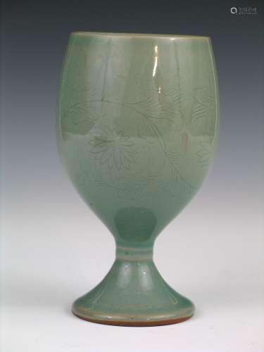 Chinese celadon porcelain cup.