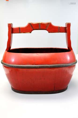Chinese wood basket.