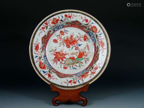 Antique Chinese Export Porcelain Deep Dish, 18th C.