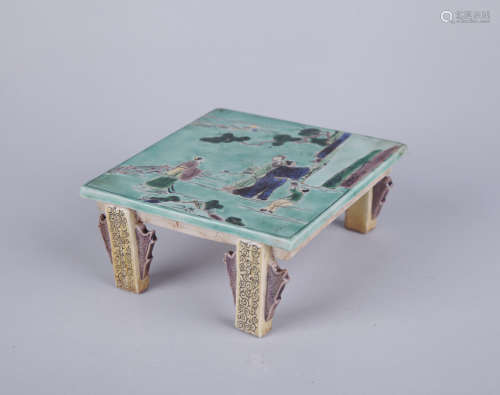 Chinese Sancai porcelain table.