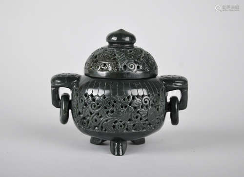 Chinese spinach jade incense burner.