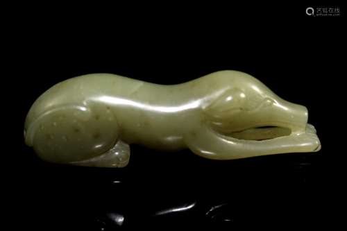 Chinese carved jade dog.